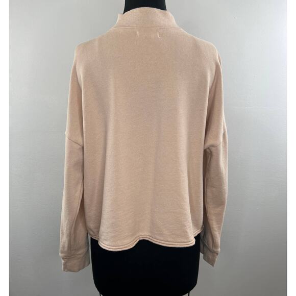 MADEWELL Pink Hemp-Cotton Mockneck Sweatshirt Relaxed Pullover Sweater MD030 M - Picture 4 of 7